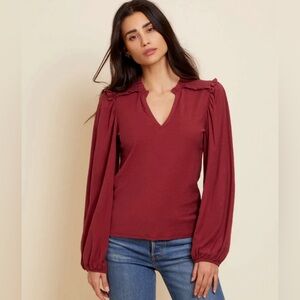 NATION LTD. Dolly Top - Long Sleeve Top In Curtain Call.